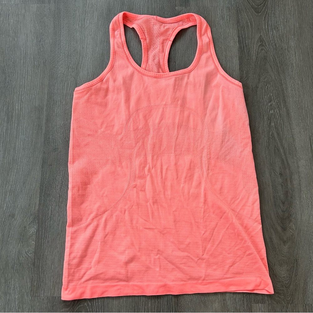Lululemon swiftly tech Coral Racerback Tank Top size 8 - Picture 2 of 3